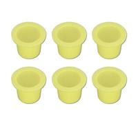 Tattoo Ink Cups - 1000Pcs en plastique blanc Microblading jetable maquillage jaune Tattoo Ink Tasses avec base, kits de tatouage, fournitures de tatouage, y compris petit moyen