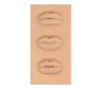 Tattoo Lip Blush 5D Practice Skin Lèvres en silicone avec 3 modèles en forme de lèvre, bloc à lèvres solide pour la pratique du maquillage permanent, entraînement réaliste à la pratique du microbladin