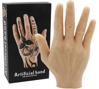 Tattoo Practice Hand-Soft Silicone Hand Tattoo Practice Fake Hand Flexible Silicone Hands Fake For Tattoo Beginners Tattoo Artists Tattoo Supplies(Main Droite)