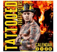 Tattooed Firefighters Calendar 2026: Twelve Months of Ink, Firemen, and Pure Australian Energy, 8.5 x 8.5" Artistic Hero Edition