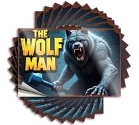 Tattoos Accent - Décalcomanies en vinyle imperméables pour décoration de bar sportif pour porte de bouteille d'eau | The Wolf Man : Legend Returns, parfait pour décoration d'ordinateur portable Texas