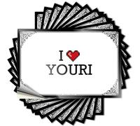 Tattoos Best | Fenêtre côtière I Love Youri pour bière (12 x 18 cm)