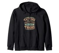 Tattoos Pretty Eyes And Thick Thighs Femme tatouée -------- Sweat à Capuche