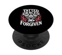Tattoués Graciés Pardonné Motard Chrétien PopSockets PopGrip Adhésif