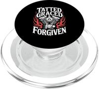Tattoués Graciés Pardonné Motard Chrétien PopSockets PopGrip pour MagSafe