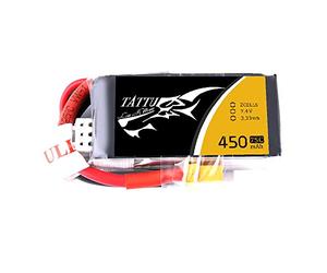 TATTU 2S Lipo Batterie 450mAh 2S 75C 7.4V avec Prise XT30 pour Cadres UAV FPV de Petite Taille