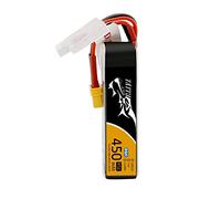 TATTU 450mAh 7.6V Haute Tension 95C 2SLipo Battery Pack with XT30 Plug - Long Pack for Small Drones