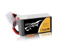 TATTU 6S Lipo Batterie 1300mAh 22.2V 75C Batterie RC avec connecteur XT60 Connection,pour Most FPV Racing Quad Copter Drone Airplane