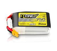 TATTU Batterie Lipo 4S 750 mAh 14,8 V 95C 4S1P avec fiche XT30 pour quadricoptère FPV Racing 100 180