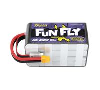 TATTU Batterie LiPo 6S 1550 mAh 22,2 V 100C avec connecteur XT60 - Série Funfly pour Drones FPV et quadcopters