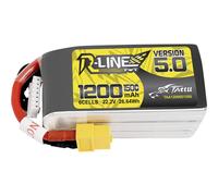 Tattu Pack de batterie (LiPo) 22.2 V 1200 mAh Nombre de cellules: 6 150 C bloc XT60