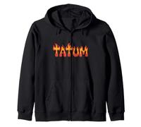 Tatum on Fire Nom Word Art - Jolie Flamme personnalisée Sweat à Capuche