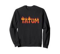 Tatum on Fire Nom Word Art - Jolie Flamme personnalisée Sweatshirt