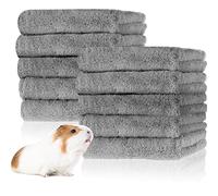 Tatuo 10 Couvertures de Cochons d'Inde pour Animaux, 29,9 x 29,9 cm, Gris | Doublure en Molleton pour Cage, Tapis de Sommeil, Couverture pour Hamster et Petits Animaux, 30 x 30 cm