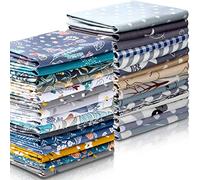 Tatuo 30 Pièces 10 x 10 Pouces Tissu en Coton Imprimé Lot de Tissu Carrés Floraux Patchwork de Couture de Matelassage en Coton à Motifs Assortis pour DIY(Classique)