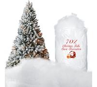 Tatuo Fausse Neige de Noël Couverture de Neige Artificielle Moelleuse en Fibre Neige Intérieure pour Arbre de Noël Village Hiver Manteau, Nativité et Décoration de Noël Facile, 5,3 oz par Sac (1 Sac)