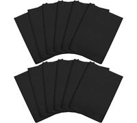 Tatuo Lot de 12 chiffons exfoliants coréens de style coréen, gants exfoliants de style coréen, serviette de bain exfoliante pour le corps (noir, taille L)
