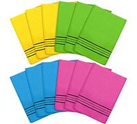 Tatuo Lot de 12 gants exfoliants coréens pour enlever les peaux mortes (taille S, jaune, vert, bleu, rose)