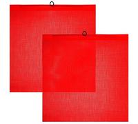 Tatuo Lot de 2 drapeaux de sécurité rouges de 45,7 x 45,7 cm avec boucle métallique pour remorque, camion et passages pour piétons