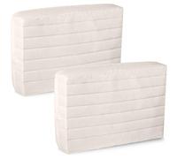 Tatuo Lot de 2 housses de climatisation à double isolation avec cordon de serrage pour intérieur (63,5 x 43,2 x 7,6 cm, blanc)