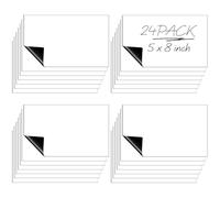 Tatuo Lot de 24 feuilles de tableau blanc magnétiques effaçables à sec flexibles et résistantes aux taches pour réfrigérateur, cuisine, planificateur, expédiées à plat (12,7 x 20,3 cm)