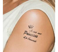 TATWOTOI - Pochoir pour tatouage éphémère - Je suis une princesse et je t'emmerde