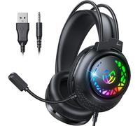 Tatybo Casque Audio avec Microphone, Bandeau d'Adaptation à Double Couche