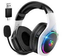 Tatybo Wireless Gaming Headset for PlayStation 5 PC PS4, Headset with Mic Environmental Noise, 7.1 Surround Sound, 35H Battery, Breathable Earpads, Gamer Headset for Switch