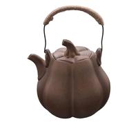 Taule de citrouille 600 ml Résistance à la chaleur théière en céramique avec poignée et couvercle pour thé chaud Téage de camping en plein air