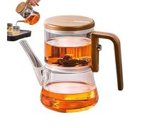 Taule en verre transparent - bouilloire à thé magnétique élégant, pot en verre épais pour le brassage, infuseur de feuille en vrac de qualité