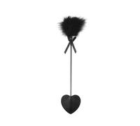 TAUOE Bâton de chatouillement créatif en Forme de cœur en Peluche pour Couple, Design Long avec Embellissement de Papillon, Jeu de rôle interactif pour Chambre à Coucher, Noir