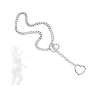 TAUOE Collier Coeur en Chaîne Métallique, 63cm, Jeu de Rôle, Décoration, Jouet de Jeu en Couple