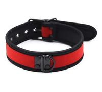 TAUOE Collier pour Réglable, Rouge et Noir, Boucle en D