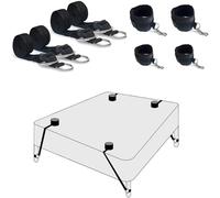 TAUOE Ensemble de Ceintures de Fixation de lit Multifonctions, en Nylon Doux, sûr et Confortable, idéal pour Les Jeux de Couple dans la Chambre - Noir