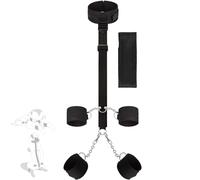 TAUOE Kit d'entraînement au yoga - Collier ajustable pour le cou, le poignet et le dos, avec menottes et bandeau pour les yeux