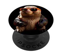 Taupe avec Lunettes de Soleil J'aime Les Taupes Taupe PopSockets PopGrip Adhésif