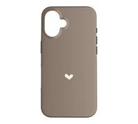 Taupe désert - Cœur élégant et féminin Coque pour iPhone 16