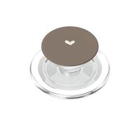 Taupe désert - Cœur élégant et féminin PopSockets PopGrip pour MagSafe
