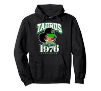 Taureau 1976 Afro Queen Zodiac Anniversaire Sassy Soul Cadeaux Sweat à Capuche