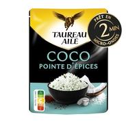 TAUREAU AILE - Riz Basmati Coco Parfumé, Texture Légère et Saveurs Exotiques (220g) - lot de 4 - Vendu par Lot