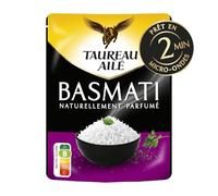 TAUREAU AILE - Riz Basmati Prêt en Micro-Ondes, Saveur Naturelle et Texture Légère (220g) - Le Lot De 4
