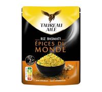 TAUREAU AILE - Riz Basmati Savoureux aux Épices Exotiques, Saveur Authentique et Pratique, Paquet 220g - Lot de 4