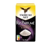 TAUREAU AILE - Riz Long Parfumé à la Texture Légère et Saveur Subtile, Paquet 1 kg - lot de 3 - Vendu par Lot