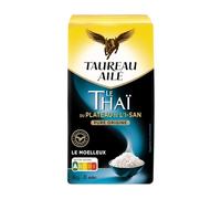 TAUREAU AILE - Riz Thaï Long Grain Parfumé, Texture Légère et Moelleuse (Paquet 1 kg) - lot de 3 - Vendu par Lot