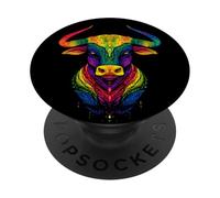 Taureau Bulle Bœuf Domestique Ferme Vache Taurus PopSockets PopGrip Adhésif