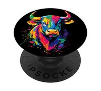 Taureau Bulle Bœuf Domestique Ferme Vache Taurus PopSockets PopGrip Adhésif