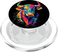 Taureau Bulle Bœuf Domestique Ferme Vache Taurus PopSockets PopGrip pour MagSafe