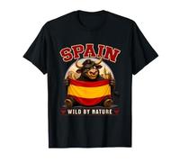 Taureau Dessin Voyage Vacances Drapeau Espagne T-Shirt