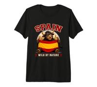 Taureau Dessin Voyage Vacances Drapeau Espagne T-Shirt Haut de Gamme