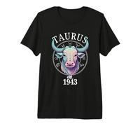 Taureau du Zodiaque né en 1943 T-Shirt Haut de Gamme